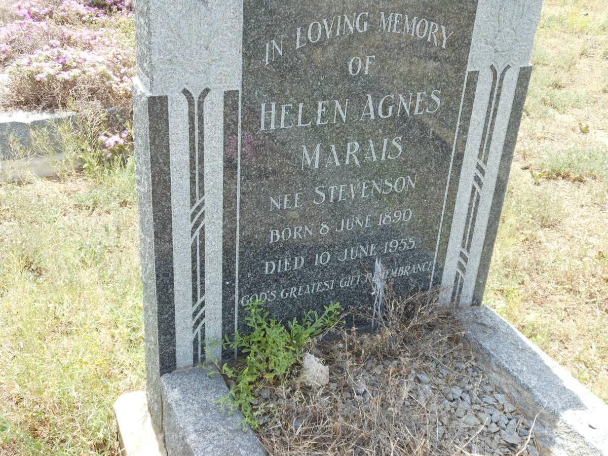 MARAIS Helen Agnes nee STEVENSON 1890-1955