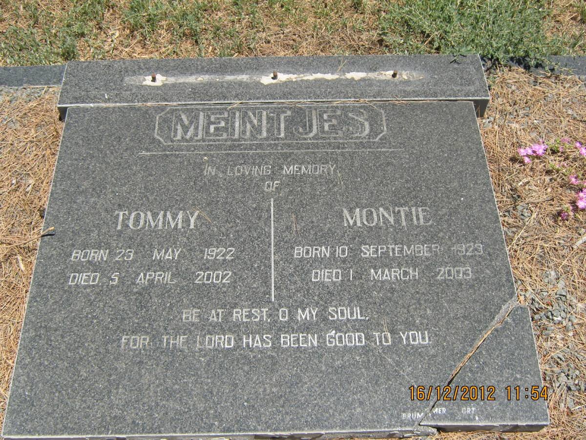 MEINTJES Tommy 1922-2002 :: MEINTJES Montie 1923-2003