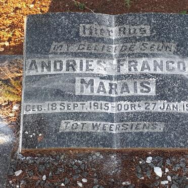 MARAIS Andries Francois 1915-1959