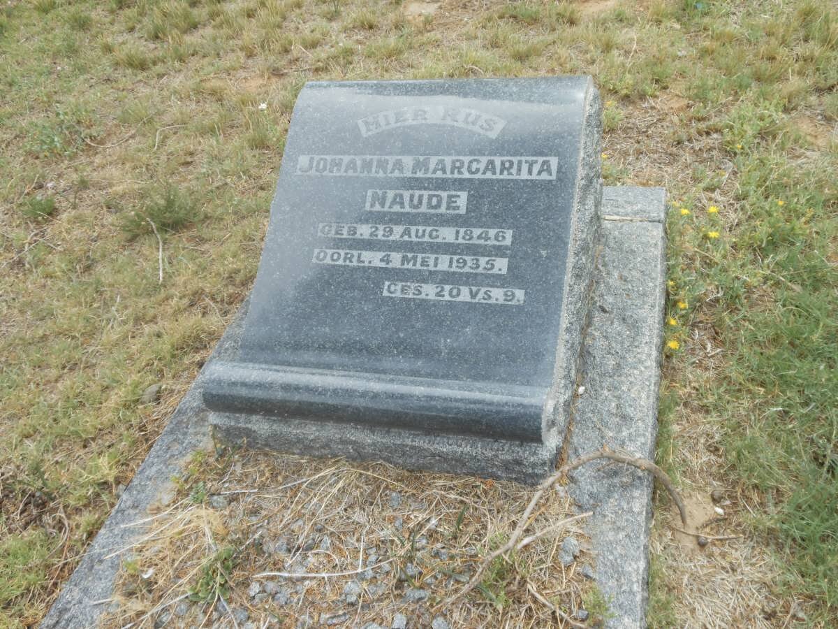 NAUDE Johanna Margarita 1846-1935