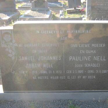 NELL Samuel Johannes Abram 1919-1973 &amp; Pauline SCHADLE 1920-2007