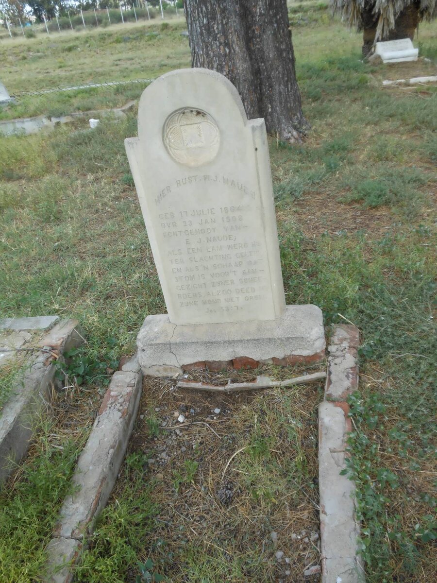 NAUDE W.J. 1884-1908