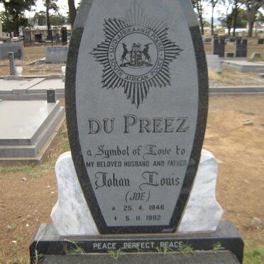 PREEZ Johan Louis, du 1946-1992