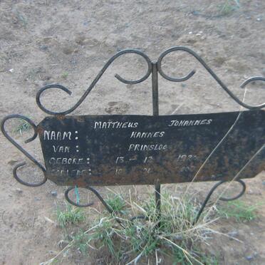 PRINSLOO Mattheus Johannes 1925-2007