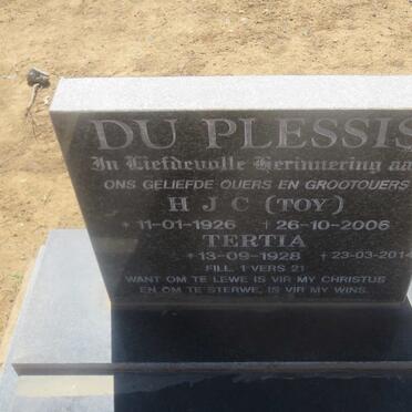 PLESSIS H.J.C., du 1926-2006 &amp; Tertia 1928-2014