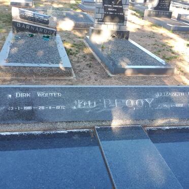 PLOOY Dirk Wouter, du 1918-1972 &amp; Elizabeth Magrieta 1922-1990