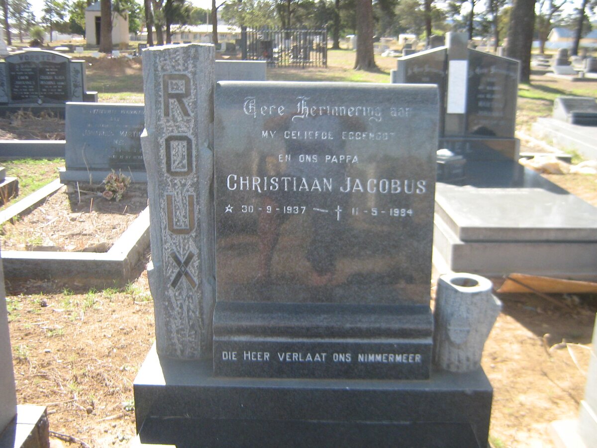 ROUX Christiaan Jacobus 1937-1984