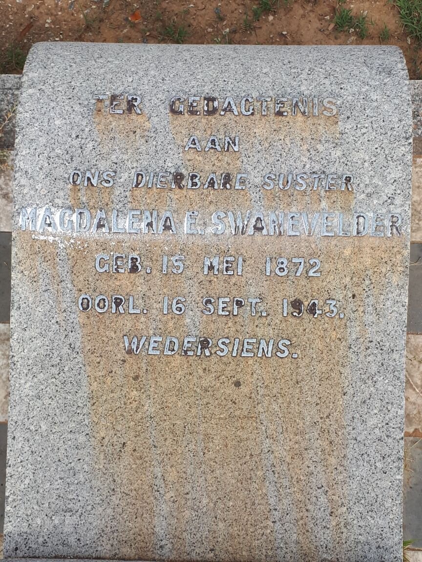 SWANEVELDER Magdalena E. 1872-1943