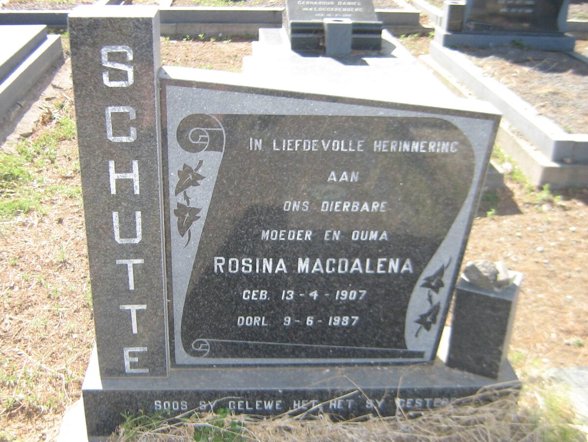 SCHUTTE Rosina Magdalena 1907-1987