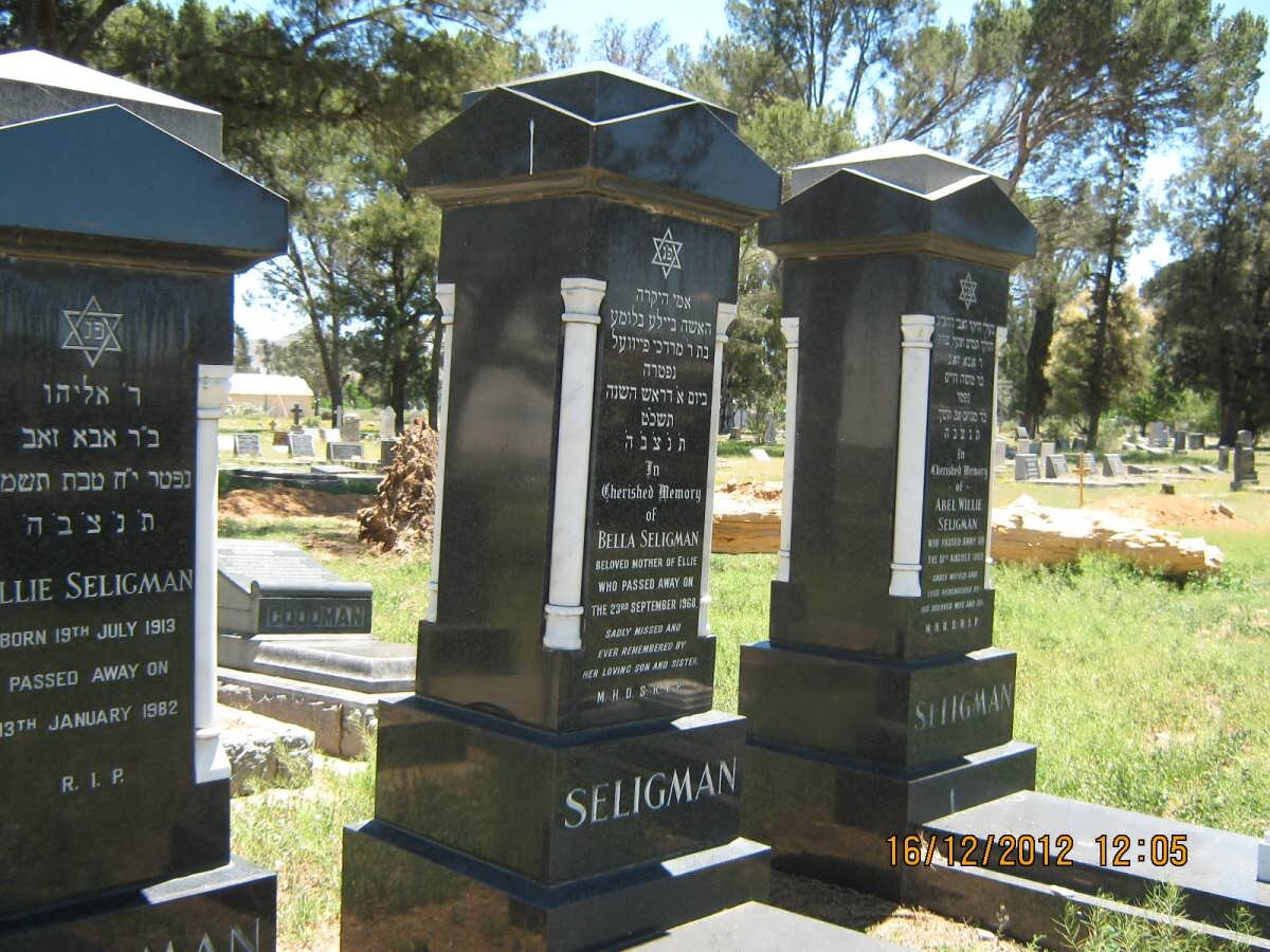 SELIGMAN Abel Willie -1960 :: SELIGMAN Bella -1968 :: SELIGMAN Ellie 1913-1982