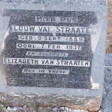 STRAATEN Louw, van 1889-1937 &amp; Elizabeth