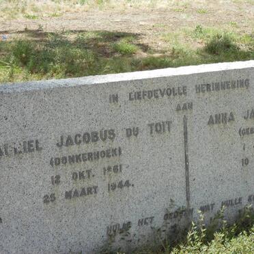 TOIT Gabriel Jacobus, du 1861-1944 &amp; Anna Jacoba JOUBERT 1865-1942