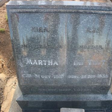 TOIT Martha, du 1868-1939