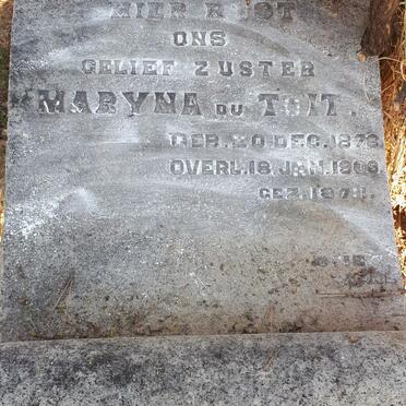 TOIT Maryna, du 1876-1908