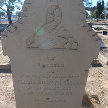 VORSTER Hendrik Rudolph 1850-1921