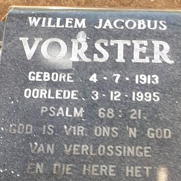 VORSTER Willem Jacobus 1913-1995