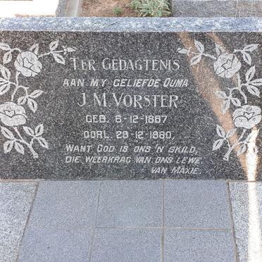 VORSTER J.M. 1887-1960