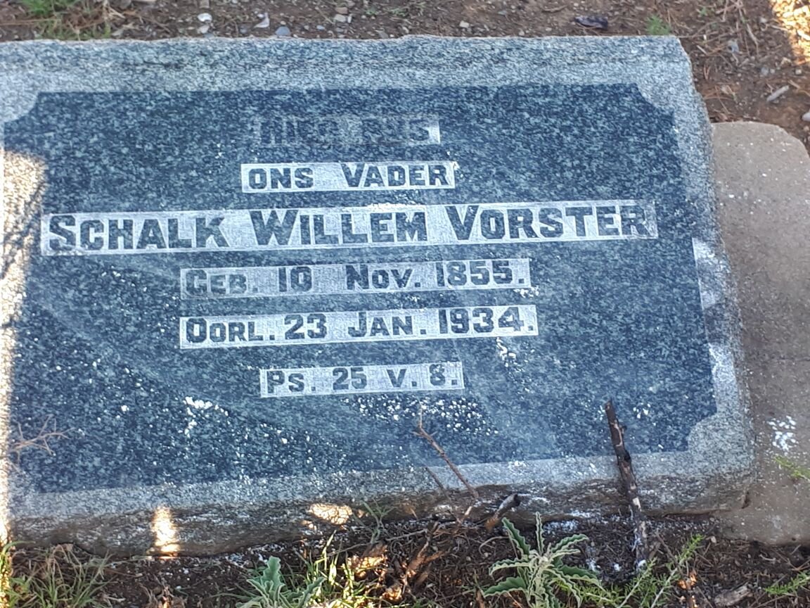 VORSTER Schalk Willem 1855-1934