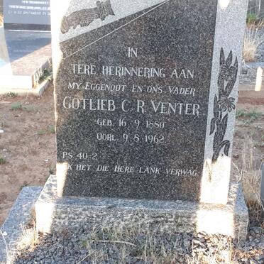 VENTER Gotlieb C.R. 1880-1962