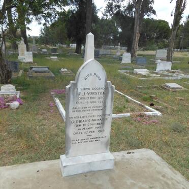 VORSTER W.J. 1869-1927 :: G.E. NIENABER 1912-1926