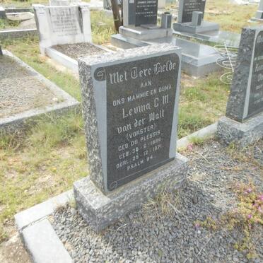 VORSTER Roelof Louis 1880-1943 &amp; Levina C.M. van der Walt DU PLESSIS 1886-1971