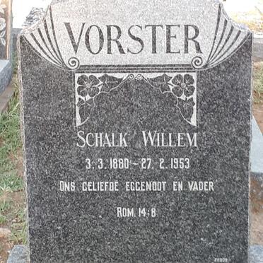 VORSTER Schalk Willem 1880-1953