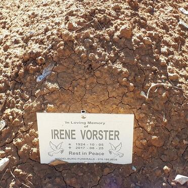 VORSTER Irene 1924-2017