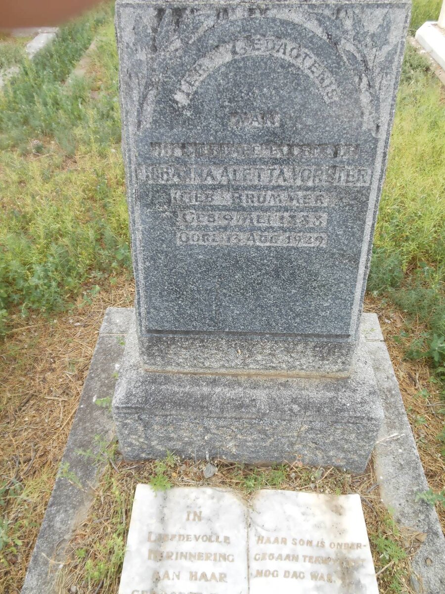 VORSTER Johanna Aletta nee BRUMMER 1888-1929