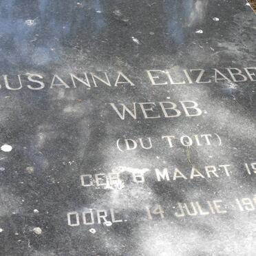 WEBB Susanna Elizabeth nee DU TOIT 1901-1994