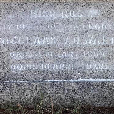 WALT Nicolaas, v.d. 1869-1928