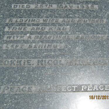 WESSELS Doris 1904-1935