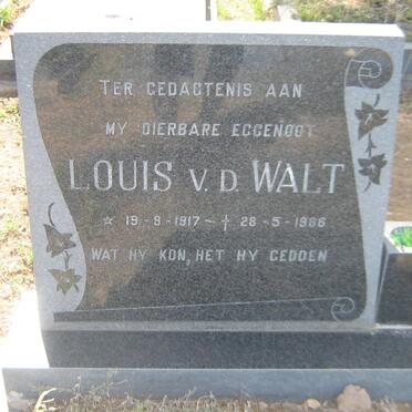 WALT Louis, v.d. 1917-1986