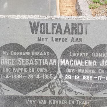 WOLFAARDT George Sebastiaan 1898-1955 &amp; Magdalena Jacoba 1899-1982