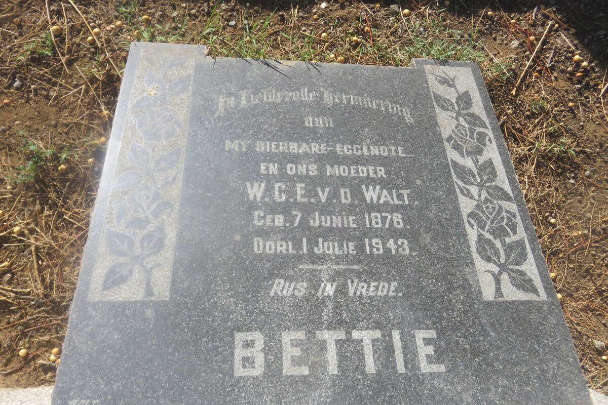 WALT W.C.E., v.d. 1876-1943