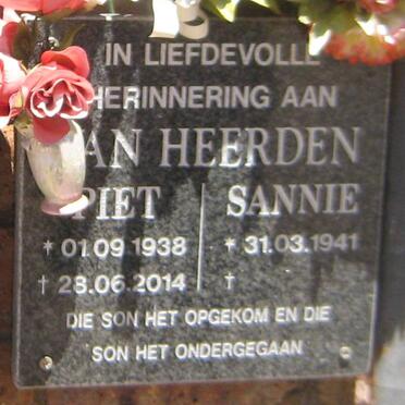 HEERDEN Piet, van 1938-2014 &amp; Sannie 1941-