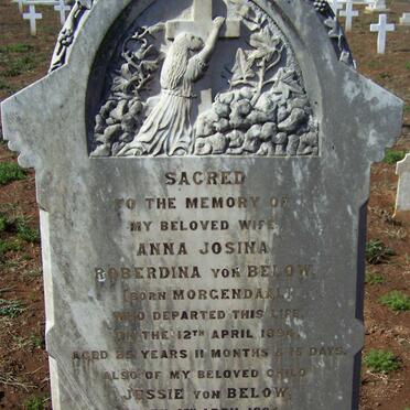 BELOW Anna Josina Roberdina, von nee MORGENDAAL -1894 :: VON BELOW Jessie 1894-1894