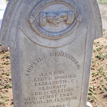 BLIGNAUT Elizabeth C. nee CELLIERS 1825-1892