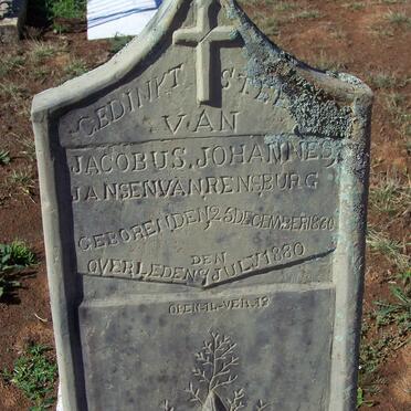 RENSBURG Jacobus Johannes, Jansen van 1830-1880
