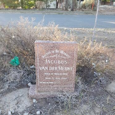 MERWE Jacobus, van der 1901-1948
