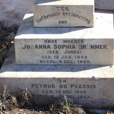 PLESSIS Petrus, du 1839-1863 &amp; Johanna Sophia BRÜMMER formerly DU PLESSIS nee JONES 1842-1889