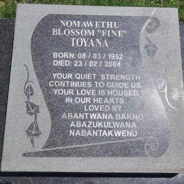 TOYANA Nomawethu Blossom 1952-2004