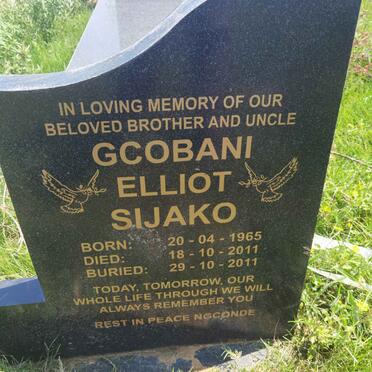SIJAKO Gcobani Elliot 1965-2011