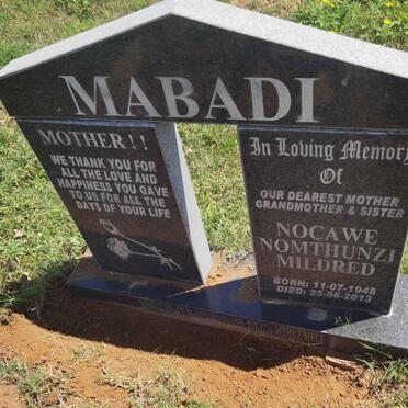 MABADI Nocawe Nomthunzi Mildred 1948-2013