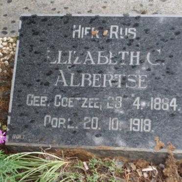 ALBERTSE Elizabeth C. nee COETZEE 1884-1918