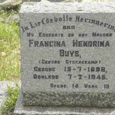 BUYS Francina Hendrina nee STEENEKAMP 1898-1945