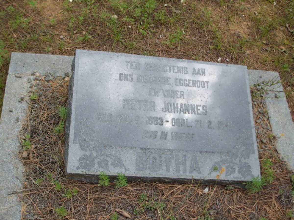 BOTHA Pieter Johannes 1883-194?
