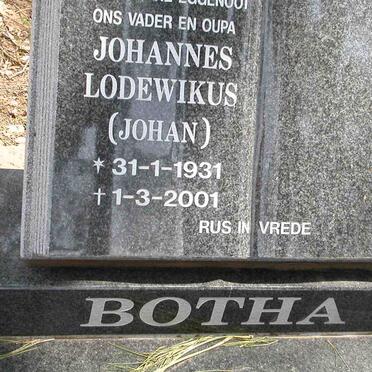 BOTHA Johannes Lodewikus 1931-2001