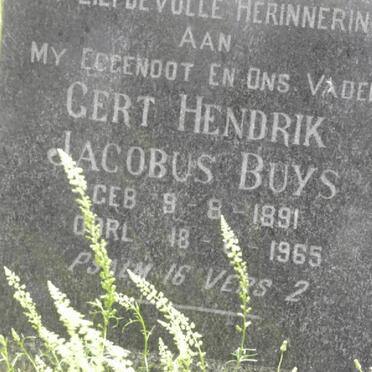BUYS Gert Hendrik Jacobus 1891-1965