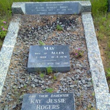 BARRY Allen Herbert 1887-1959 &amp; May 1888-1978 :: ROGERS Kay Jessie -1983