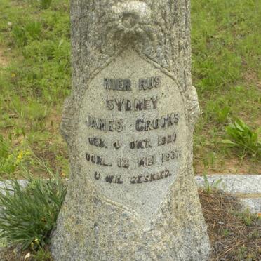 CROOKS Sydney James 1920-1937